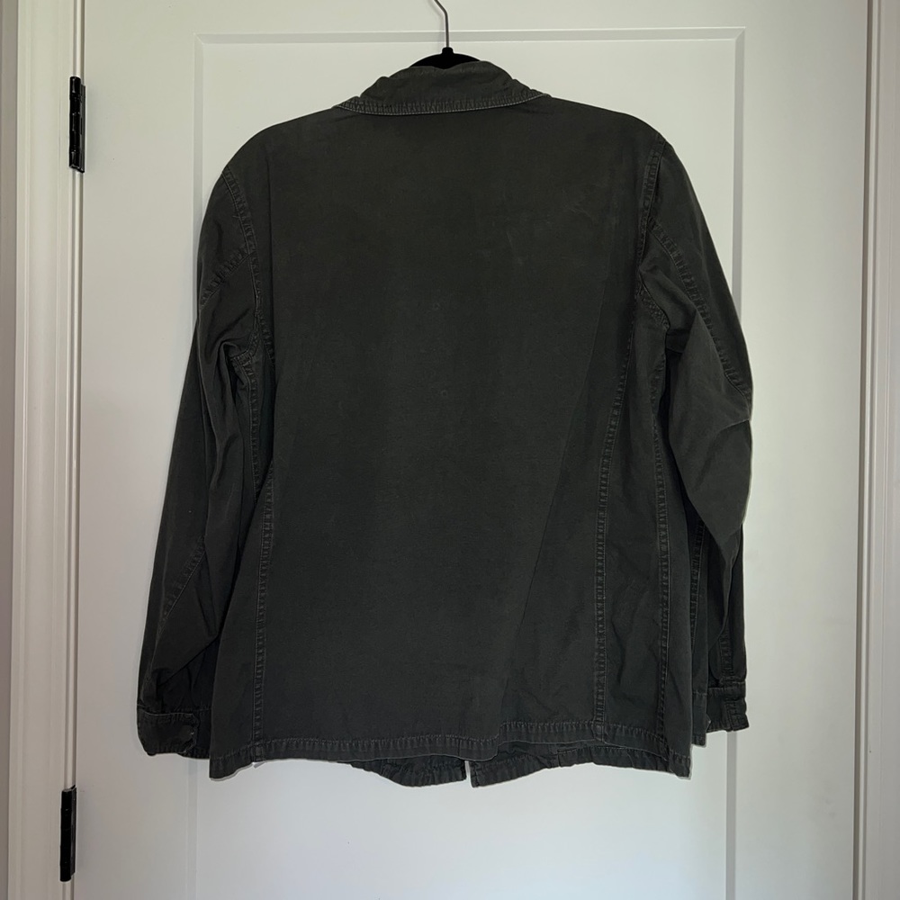 Justfab Grey Utility Jacket With Snaps Size M - image 5